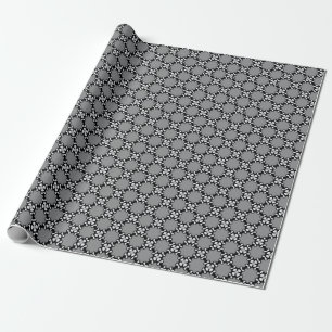 Schwarz-Weiß-Mosaik Geschenkpapier