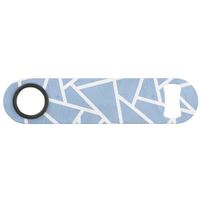 Schwarz-Weiß-Mosaikmuster Speed Flaschenöffner (Vorderseite (Horizontal))