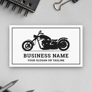 Schwarz-Weiß-Motorrad-Motorradmechaniker Visitenkarte