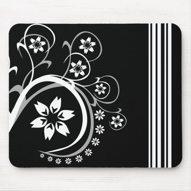 Schwarz-Weiß-Mousepad Mousepad (Vorne)