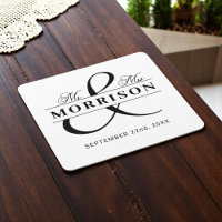 Schwarz-weiß Mr. Monogram Wedding