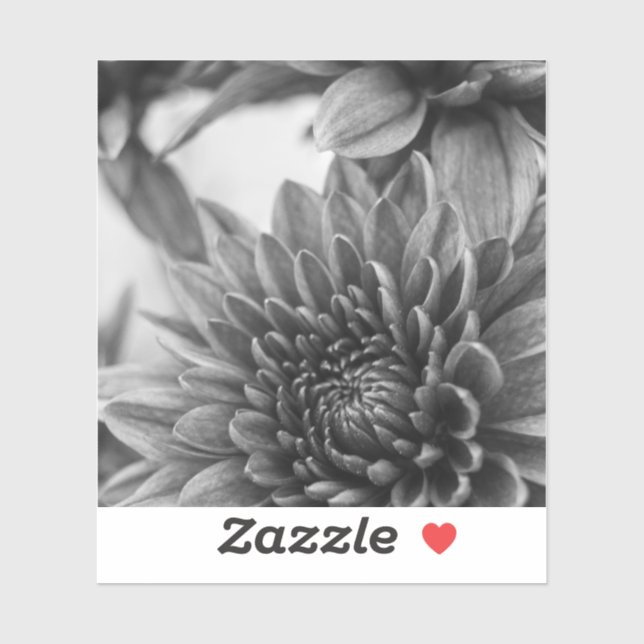 Schwarz-Weiß-Mums Aufkleber (Blatt)