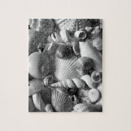 Schwarz-Weiß-Muscheln Puzzle
