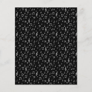 Schwarz-weiß Musik Scrapbook Hintergrundpapier