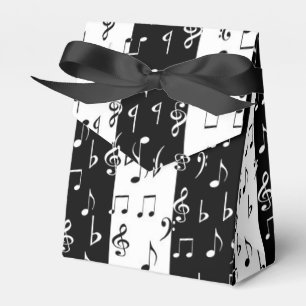 Schwarz-Weiß-Musikstreifen - Zelt-Liebhaber-Box Geschenkschachtel