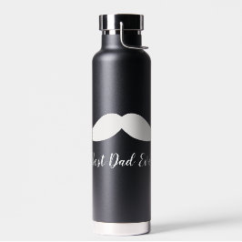 Schwarz-Weiß-Mustache Trinkflasche