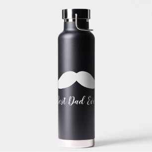Schwarz-Weiß-Mustache Trinkflasche