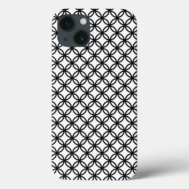 Schwarz-Weiß-Muster Art Phone Case-Mate iPhone Hülle (Rückseite)
