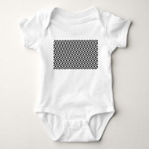 Schwarz-Weiß-Muster Baby Strampler