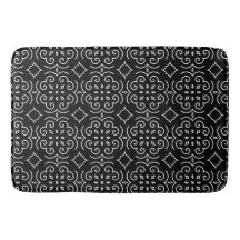 Schwarz-Weiß-Muster Bath Mat