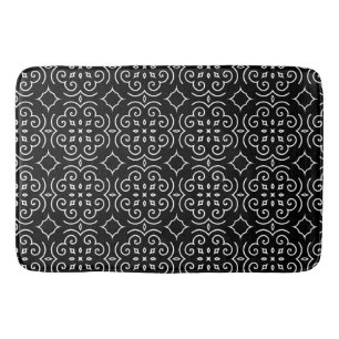 Schwarz-Weiß-Muster Bath Mat Badematte