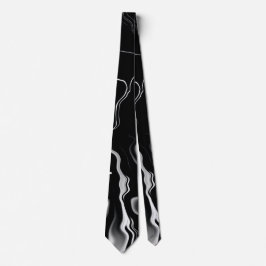 Schwarz-Weiß-Muster Clasy Neck Tie Krawatte