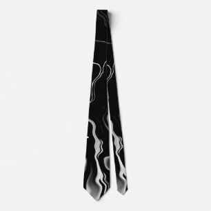 Schwarz-Weiß-Muster Clasy Neck Tie Krawatte