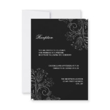 Schwarz/Weiß-Muster - Empfang Einladung