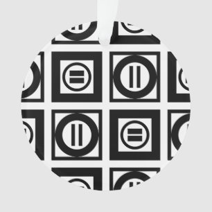 Schwarz-Weiß-Muster für Gleichzeichen Ornament