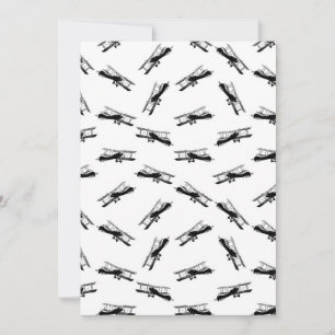 Schwarz-Weiß-Muster für Illustriertes Vintages Flu Feiertagskarte