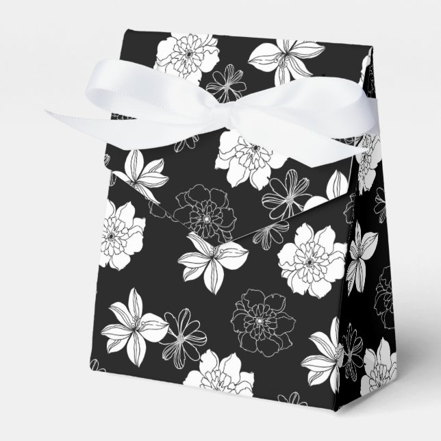 Schwarz-Weiß-Muster Geschenkschachtel (Vorderseite)