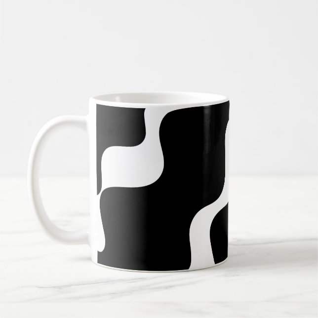 Schwarz-Weiß-Muster Kaffeetasse (Links)