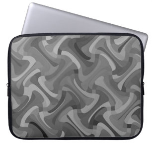 Schwarz-Weiß-Muster Laptopschutzhülle