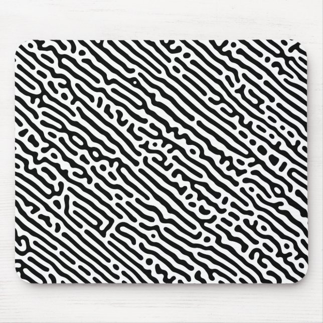Schwarz-Weiß-Muster Mousepad (Vorne)