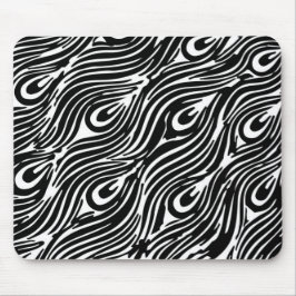 Schwarz-Weiß-Muster Mousepad