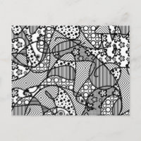 Schwarz-Weiß-Muster-Patchwork 04