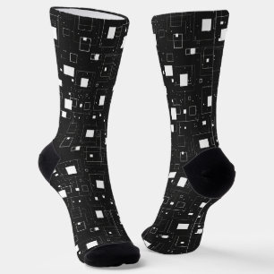 Schwarz-Weiß-Muster Socken