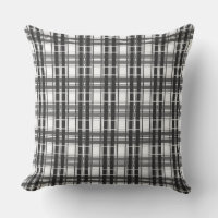 Schwarz-Weiß-Muster Tartan-Geometrie überprüft