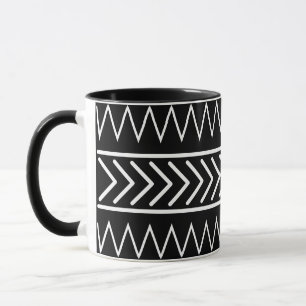 Schwarz-Weiß-Muster Tasse
