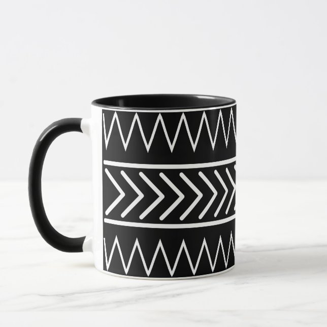 Schwarz-Weiß-Muster Tasse (Links)