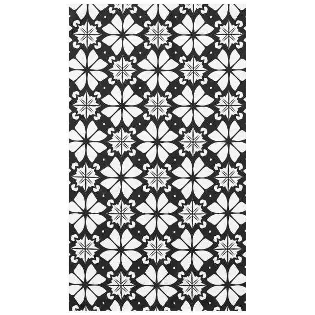 Schwarz-Weiß-Muster Tischdecke (Vorderseite)