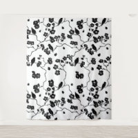Schwarz-Weiß-Muster Vögel auf Kirschblüten