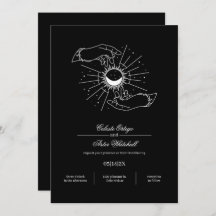 Schwarz-Weiß-Mystische Hände Celestial Handfasts