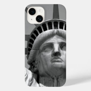 Schwarz-Weiß-Nah-up-Freiheitsstatue Case-Mate iPhone 14 Hülle