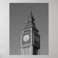 Schwarz-weiß Naher Big Ben Clock Tower London