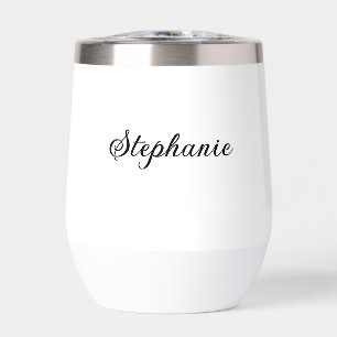 Schwarz Weiß Name Moderne Elegante Monogramm Boho