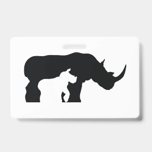 Schwarz-Weiß-Nashorn Ausweis