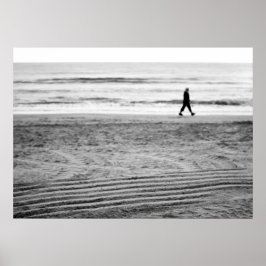Schwarz-Weiß-Nautikfoto - Strand Seascape Poster