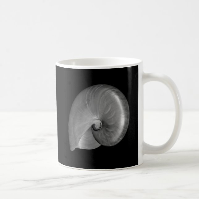 Schwarz-Weiß-Nautilus-Muschel Tasse (Rechts)