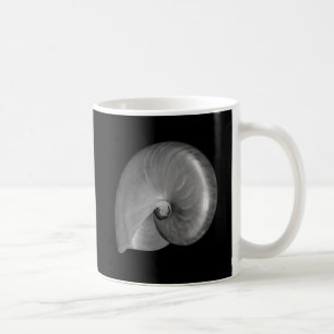 Schwarz-Weiß-Nautilus-Schale Tasse