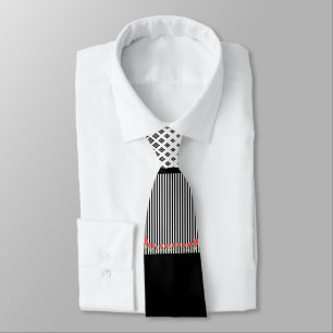 Schwarz-Weiß-Neck-Tie Krawatte