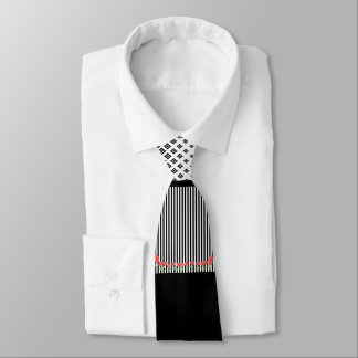 Schwarz-Weiß-Neck-Tie Krawatte