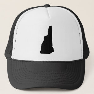 Schwarz-Weiß New Hampshire Truckerkappe