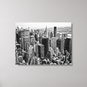 Schwarz & Weiß New York City Artwork Wrapped Canva Leinwanddruck