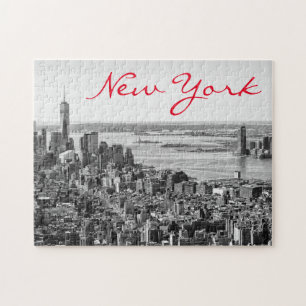 Schwarz-weiß New York City Manhattan Puzzle