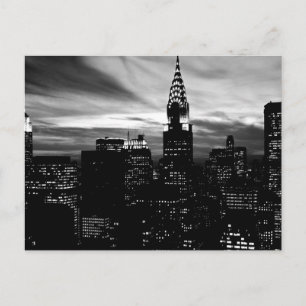 Schwarz-Weiß New York City Midtown Postkarte