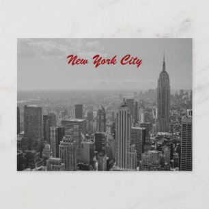 Schwarz-Weiß-New-York-City-Schrift-Postkarte Postkarte