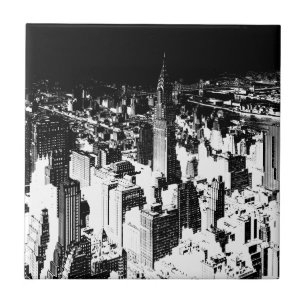 Schwarz & Weiß New York Fliese