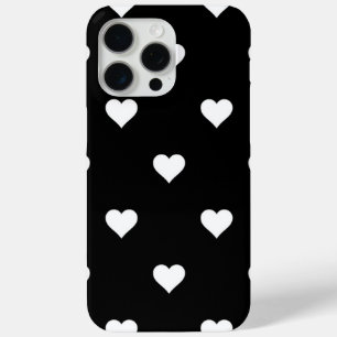 Schwarz-Weiß-Niedliches Herzmuster Case-Mate iPhone Hülle