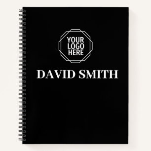 Schwarz-Weiß-Notebook Notizbuch